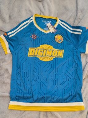 Digimon Blue Graphic Soccer Jersey